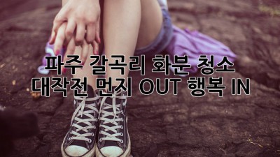 🏡 파주 갈곡리 화분 청소 대작전! 먼지 OUT, 행복 IN! 💖