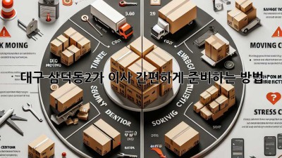 대구 삼덕동2가 이사, 간편하게 준비하는 방법!